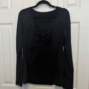 lululemon athletica Black Long-Sleeve Scoop Neck Top